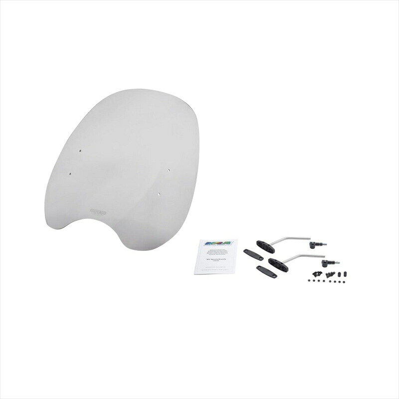 バイクパーツ 外装 エムアールエー スクリーンセット カスタム スモーク SET-HKSD-MCU-S 4549950760023 ユニバーサル ハンドルポストマウントキット付き