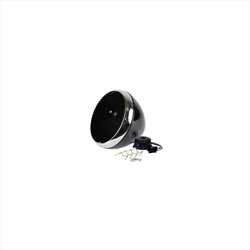 バイクパーツ 電装系 グッズ ルーカスタイプヘッドライトケース G66-65068 4549950865490 7インチ グロスブラック