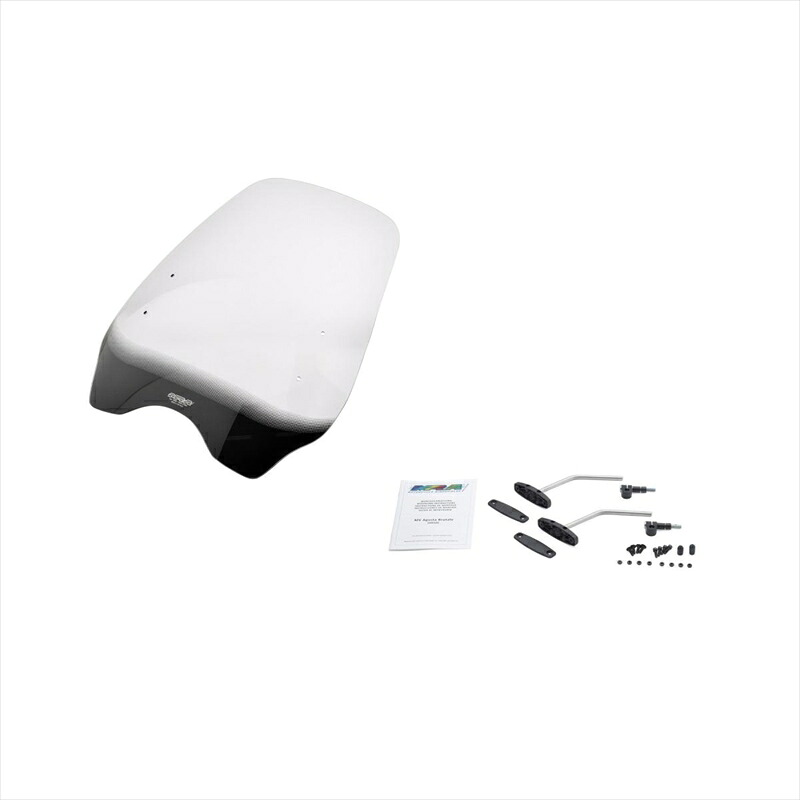 バイクパーツ 外装 エムアールエー スクリーンセット ハイウェイ スモーク SET-HKSD-MHI-S 4549950760047 ユニバーサル ハンドルポストマウントキット付き