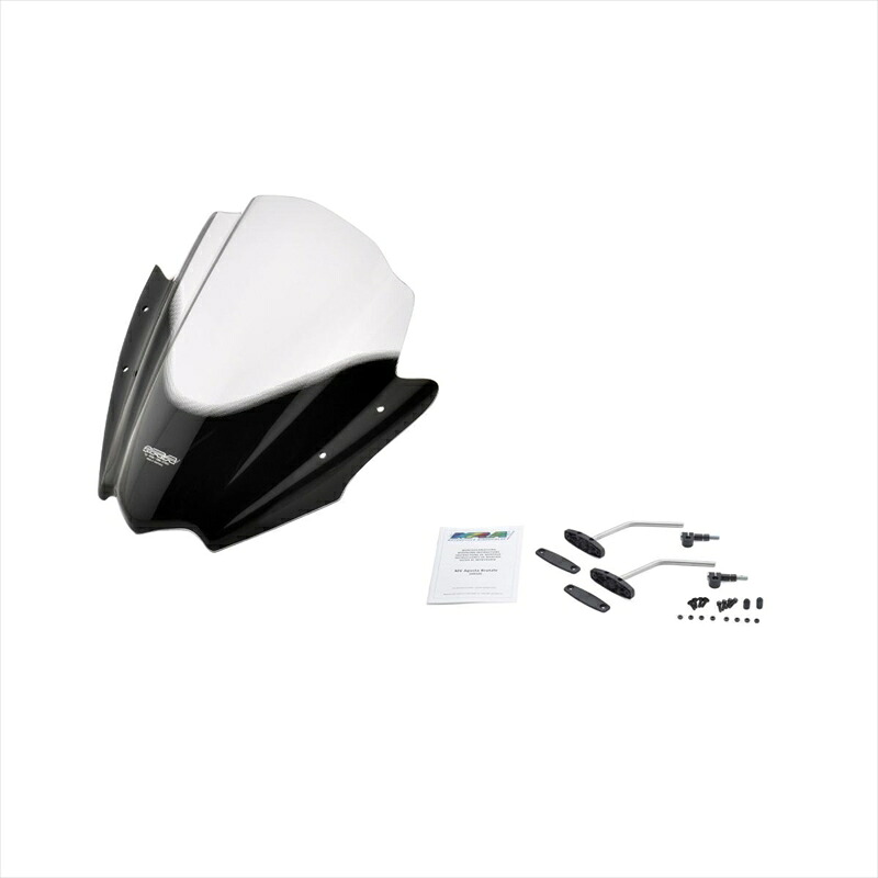 バイクパーツ 外装 エムアールエー スクリーンセット レーシングネイキッドスモーク SET-HKSD-RNB-S 4549950760252 ユニバーサル ハンドルポストマウントキット付き