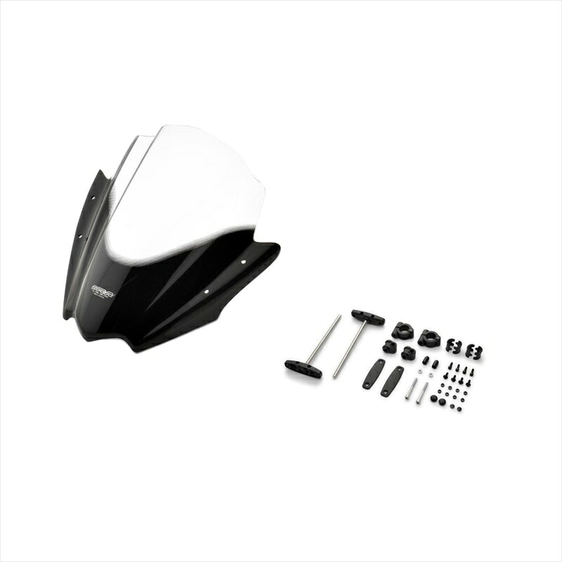バイクパーツ 外装 エムアールエー スクリーンセット レーシングネイキッド クリア SET-NMK-RNB-C 4549950760269 ユニバーサル バーハンマウントキット付き φ22.2/25.4用