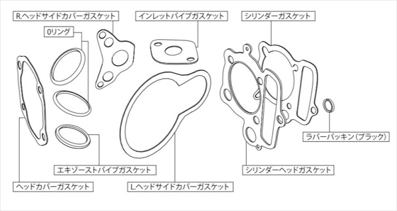 バイクパーツ SP TAKEGAWA(スペシャルパーツタケガワ) GasketA Set 88/106cc 01-13-0610 4514162181478
