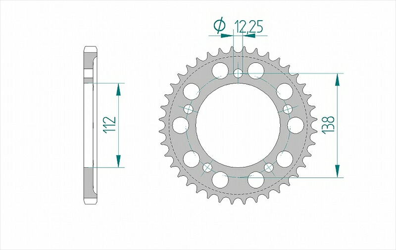 バイクパーツAFAM(アファム) Rスプロケット 525-4211613-424548664328727｜バイク用品はとやグループ2号店