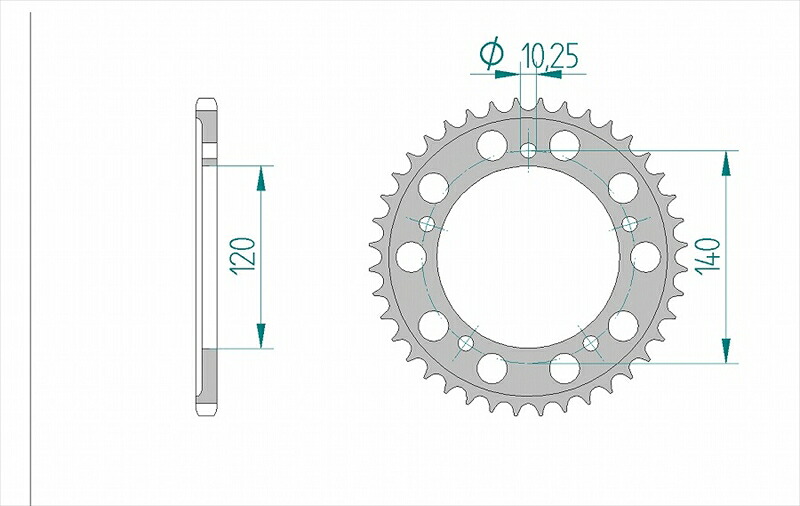バイクパーツ AFAM(アファム) Rスプロケット 520-47 15605-47 4548664330331
