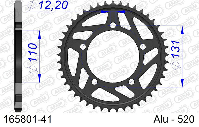バイクパーツ AFAM(アファム) Rスプロケット 520-41 165801-41 4548664547975