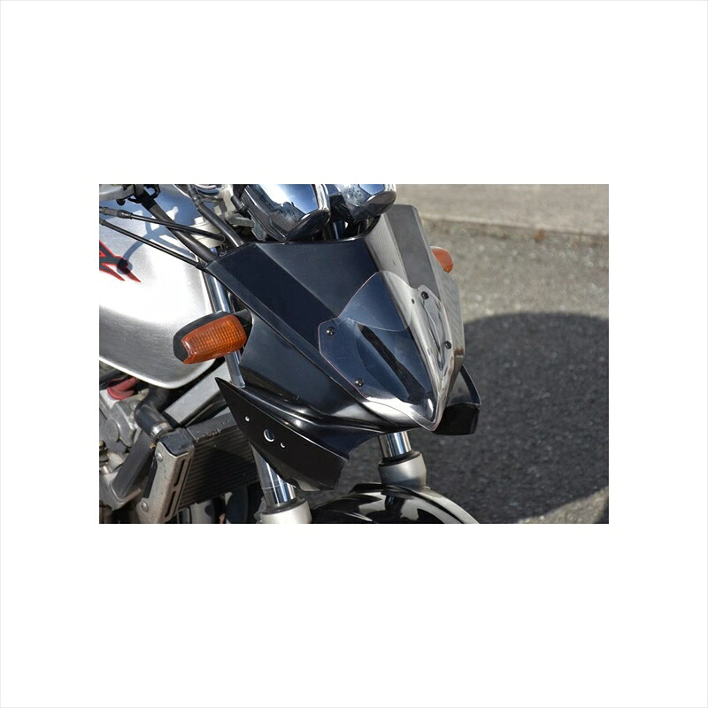 バイクパーツ 外装サイタニヤファクトリー フロントカウル/ストリート/黒ゲル/ステー付3HH25FCS-B 4549950033417HORNET250｜バイク用品はとやグループ2号店