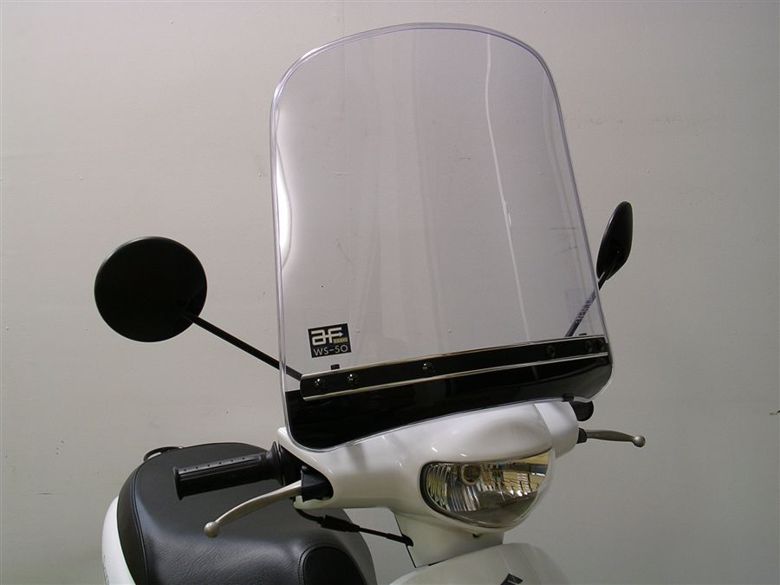 バイク用品 外装 AF-ASAHI アサヒフウボウ/旭風防 WS-50 ミラー8mm ウインドシールド レッツ4 WS-50-8 4560122612438