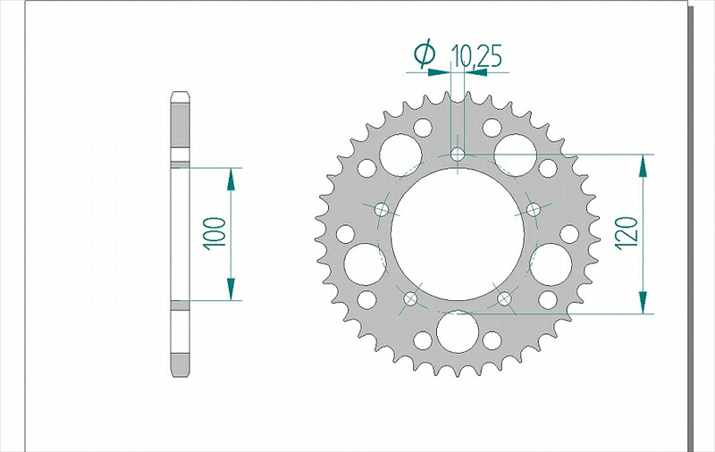 バイクパーツ AFAM(アファム) Rスプロケット 525-41 36802-41 4548664334445