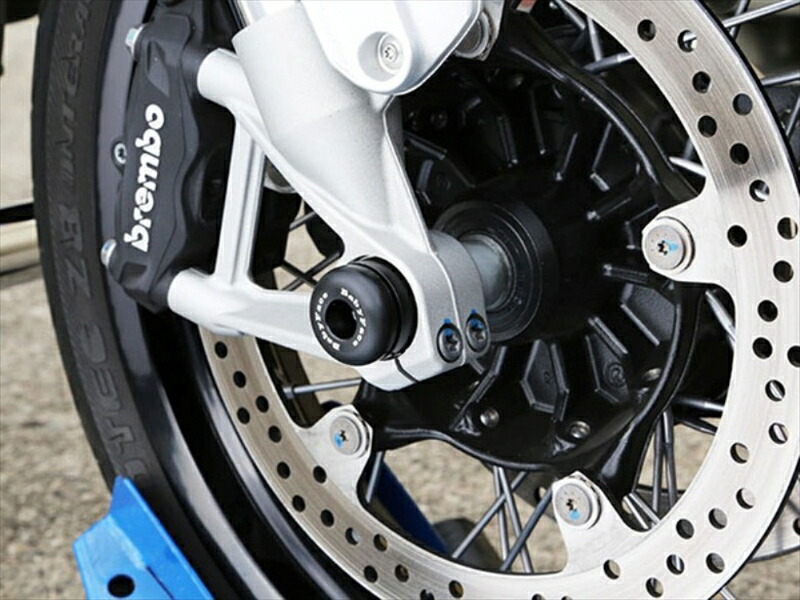 バイク用品 外装 BABYFACE ベビーフェイス アクスルプロテクター フロント BLK R nine T 14-16 006-ABM03 4589981470423