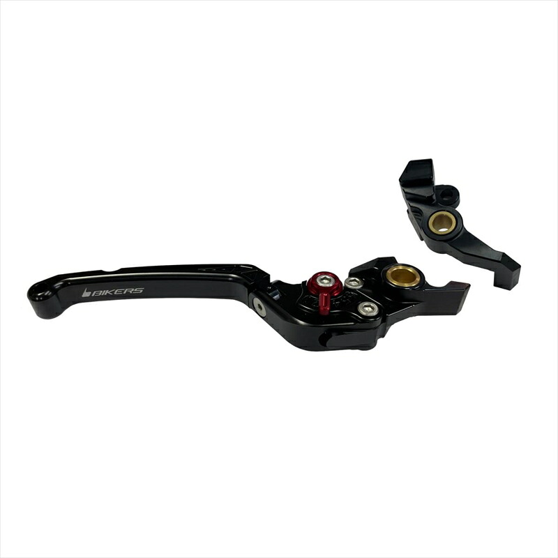 バイクパーツBIKERS(バイカーズ) フロントブレーキレバー 可倒式 フラットタイプ ブラック Y0103-BLK4548916463565TRICITY125 14-24 TRICITY155 17-24｜バイク用品はとやグループ2号店