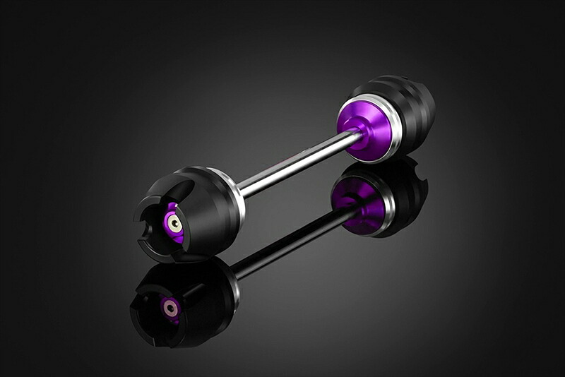 バイクパーツBIKERS(バイカーズ) フロント アクスルスライダー パープルY0213-PUR4548916701537｜バイク用品はとやグループ2号店