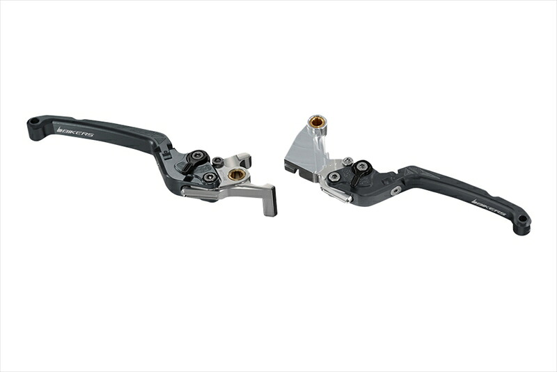 バイクパーツ BIKERS(バイカーズ) レバーセット 可倒式 フラットタイプ グレー K0532-GRY 4550255633097