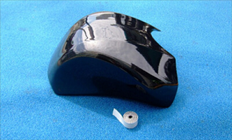 バイクパーツPLEASURE(プレジャー) タンクオーバルカバー FRP黒ゲル PK324004548916491599｜バイク用品はとやグループ2号店