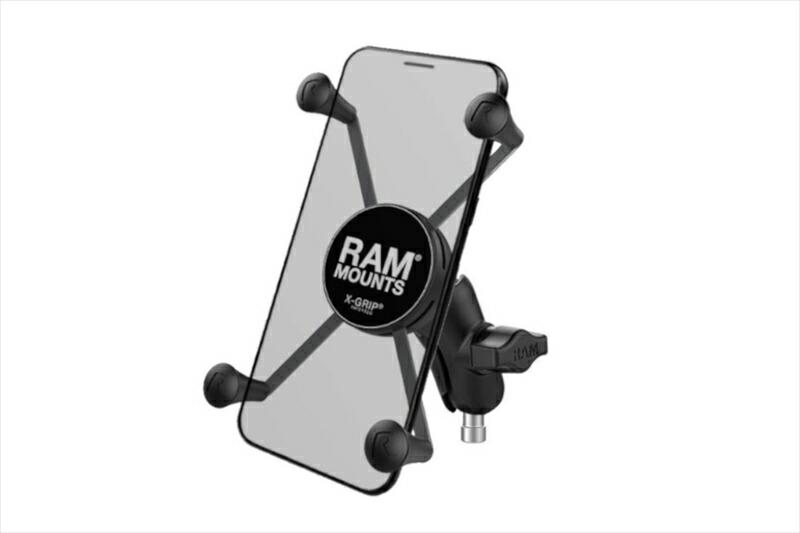 バイクパーツ RAM MOUNTS(ラムマウント) Xグリップ M ＆M8ボルトベースセット ショートアーム 1インチボール RAM-PL6 4550255622442