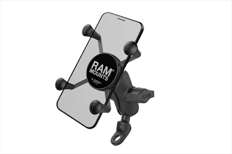 バイクパーツ RAM MOUNTS(ラムマウント) Xグリップ S ＆9mm穴ミラーフレームベースセット ショートアーム 1インチボール RAM-PL2 4550255622459