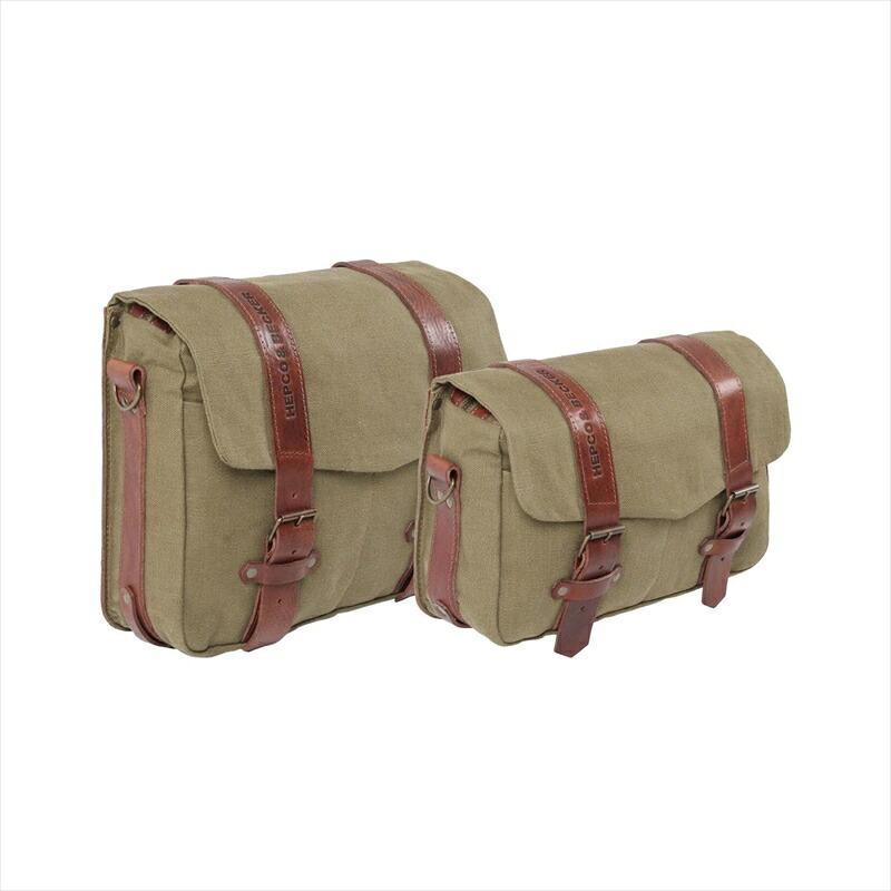 バイクパーツHEPCO&BECKER(ヘプコアンドベッカー) サイドバッグ レガシー C-Bowサイドキャリア用 M＆L 左右セット 6451976 00 08 ML4549950464976グリーン｜バイク用品はとやグループ2号店