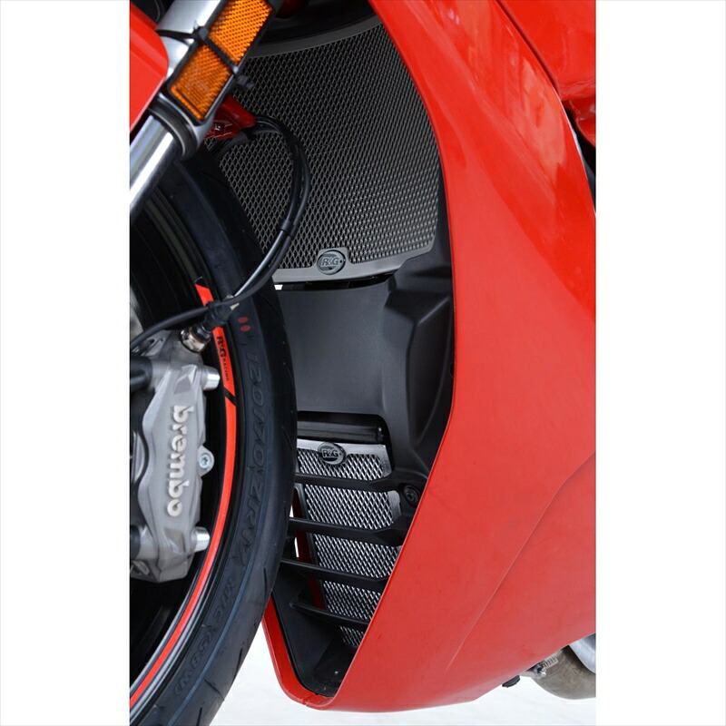 バイクパーツ 冷却系アールアンドジー ラジエター＆オイルクーラーガードセットRG-RAD9020SI 4573382080800シルバー DUCATI Supersport/S 17-｜バイク用品はとやグループ2号店