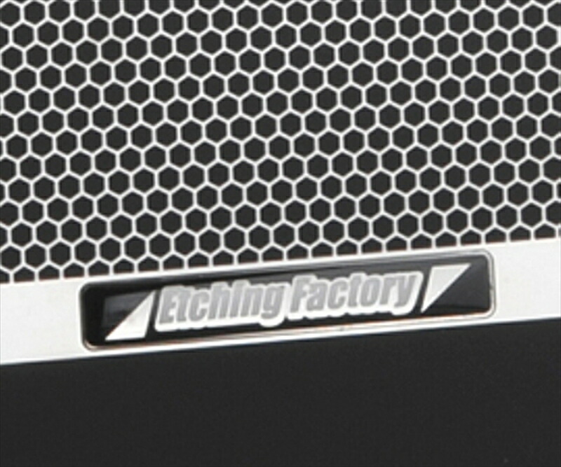 バイクパーツ ETCHING FACTORY(エッチングファクトリー) ラジエターコアガード エンブレム黒 RGS-Vstrom-00 4550255317973
