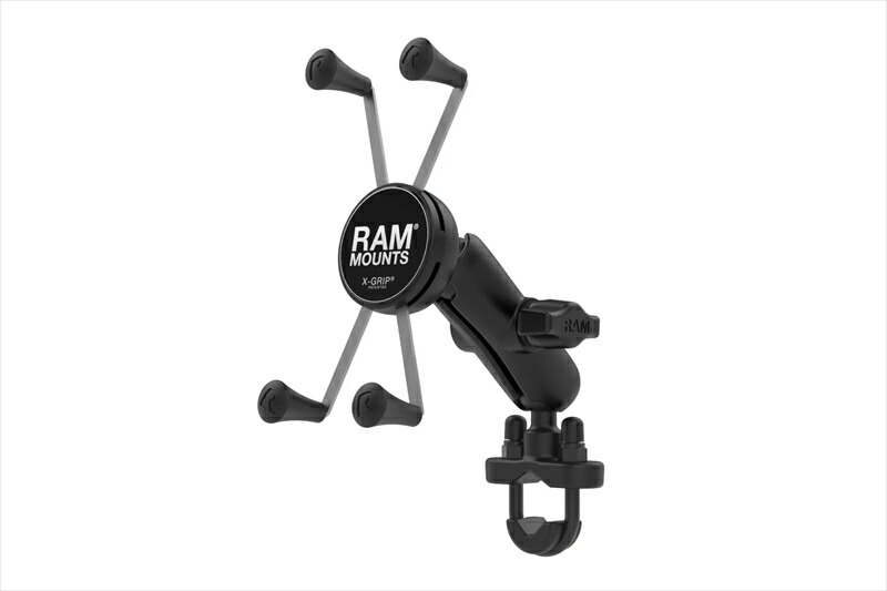 【5日前後で発送】バイクパーツ RAM MOUNTS(ラムマウント) Xグリップ M ＆U字クランプベースセット 標準アーム φ12.7-31.75mm対応 1インチボール RAM-B-149Z-UN10U 4548916631780