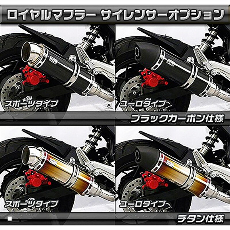 バイクパーツ マフラー ウイルズウィン ロイヤルマフラー フルエキ スポーツ 1712-59-13 4548916919567 BLK・C GROM(2型)