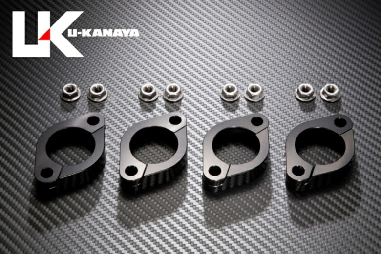バイクパーツ マフラー ユーカナヤ ビレットエキゾーストフランジ BLK EFBKZRX4 4548916811496 ZRX400/II