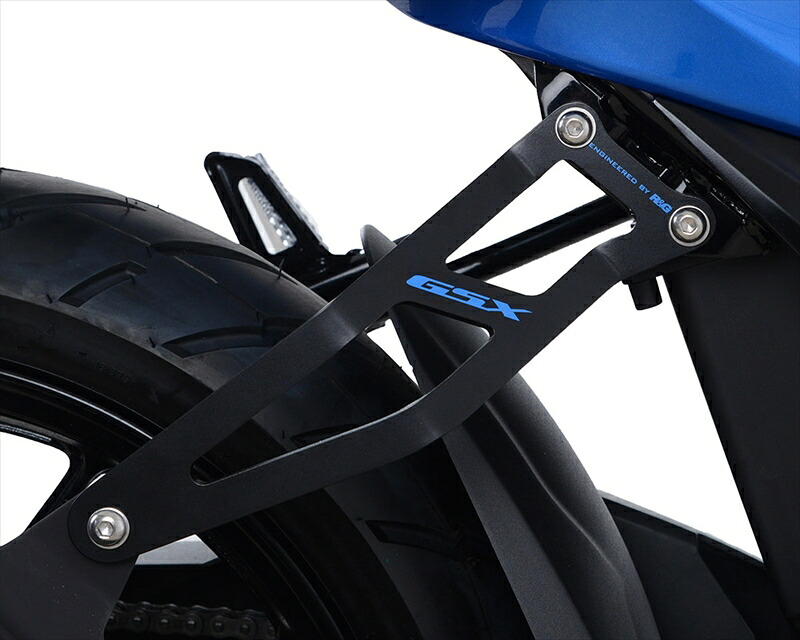 バイクパーツR&G(アールアンドジー) エキゾーストハンガー ブラック/ブルーRG-EH0083BKA-BLUE4573382083085|バイク用品はとやグループ2号店