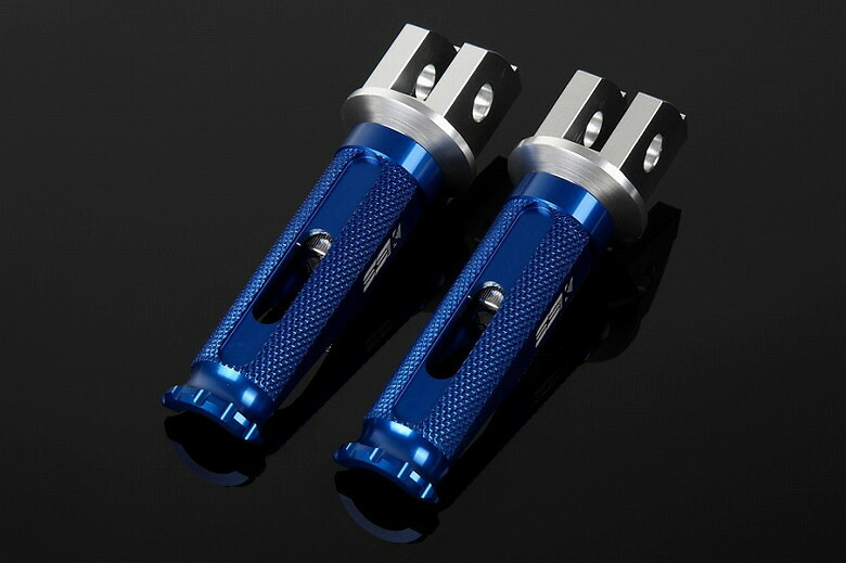 バイク用品 ステップエスエスケイ スピードラ SSKSPEEDRA アルミ削出ステップ レーシング ライダー 取付部カラー:シルバー ステップバーカラー:ブルーAFPR101BE 4580486917994取寄品 セー｜バイク用品はとやグループ2号店