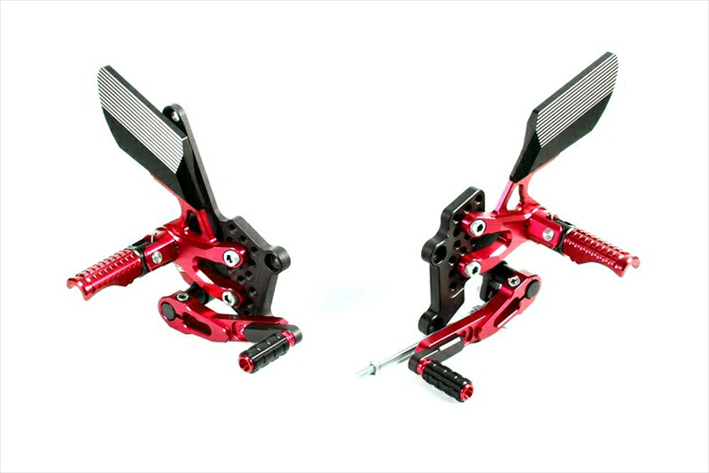 バイクパーツBIKERS(バイカーズ) バックステップ レッドY0185-RED4548916535644｜バイク用品はとやグループ2号店