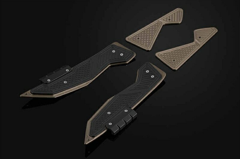 バイクパーツ BIKERS(バイカーズ) フットプレート 左右セット チタン Y0226-TIN-BLK 4550255219376