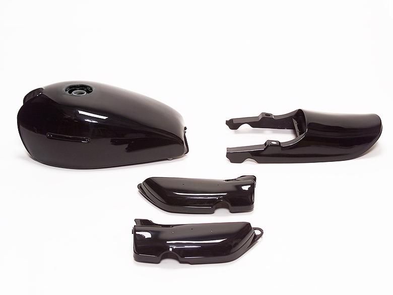 バイクパーツ 外装ドレミコレクション エアプレーン タンクセット ブラックメタリック11098 4573268870983Z1 ペイント|バイク用品はとやグループ2号店