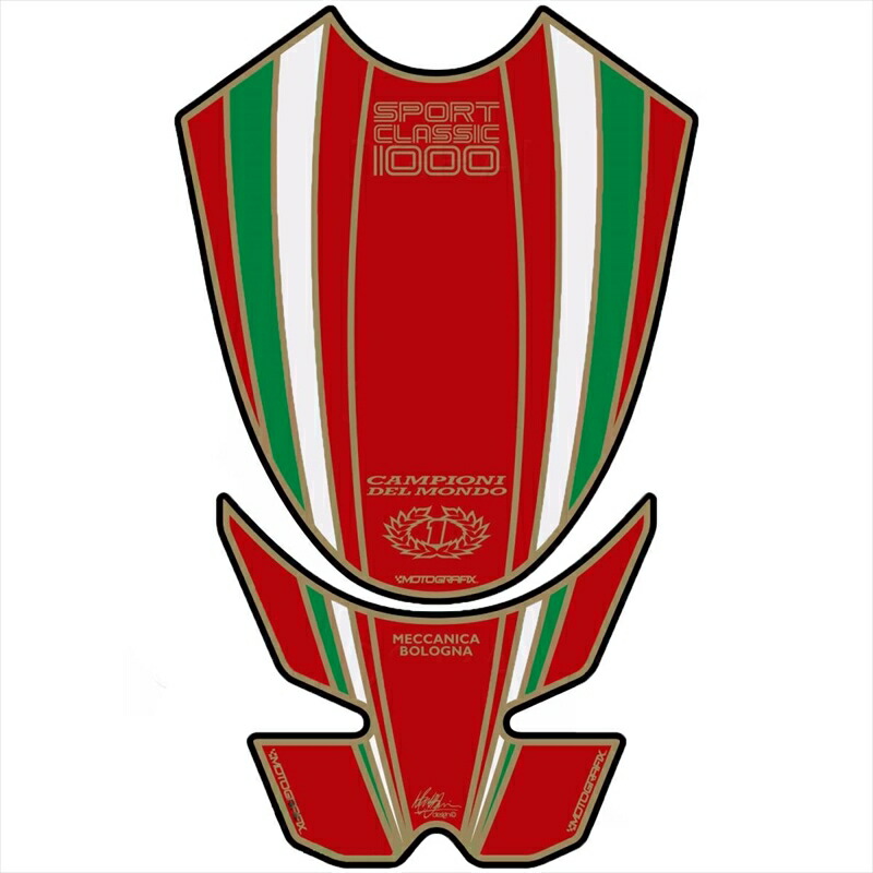 バイクパーツ 外装 モトグラフィックス タンクパッド レッド MT-TDSCITR 4580041214674 DUCATI SPORT CLASSIC1000