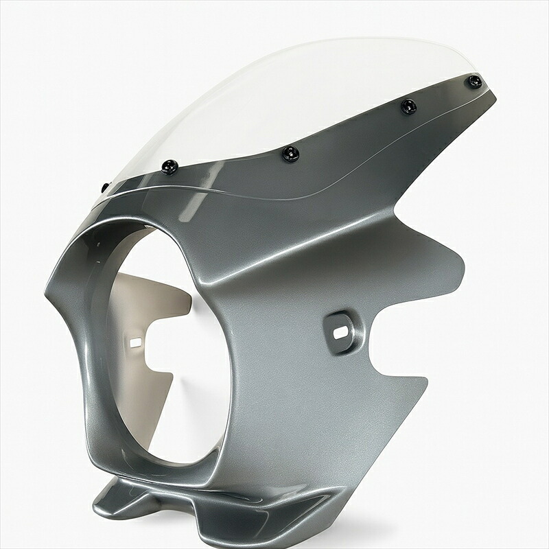 バイクパーツ()Z650RS専用ビキニカウル メタリックムーンダストグレー ショートクリア YR-B001-MMG-SCFRP カスタム Kawasaki カワサキ 4595559109039|バイク用品はとやグループ2号店