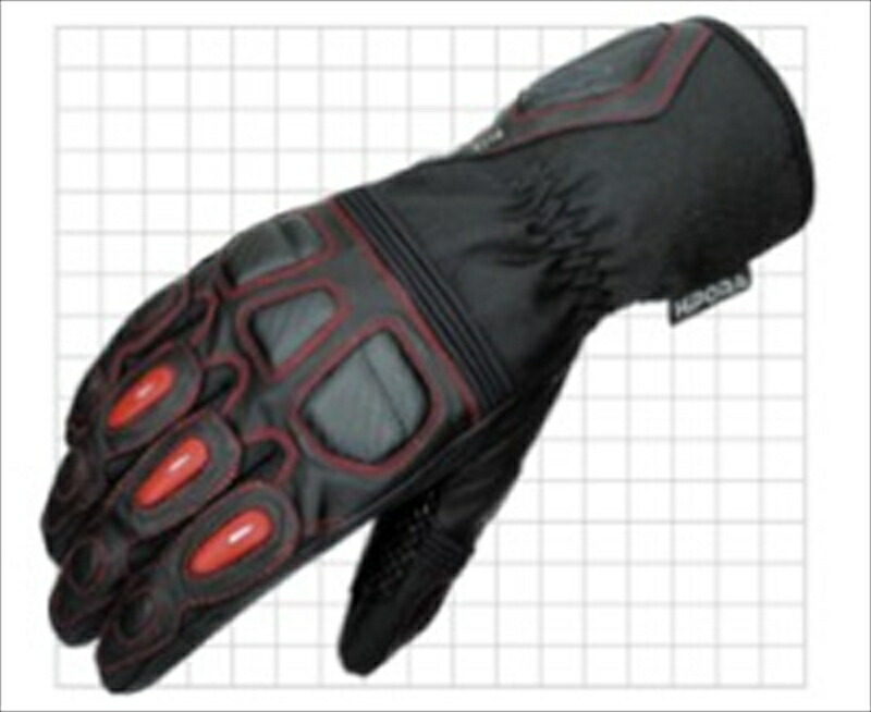 バイク用品 ウェア HIT-AIR ヒットエアー グローブ W3 レッド ＃M 4560216407230 4560216407230