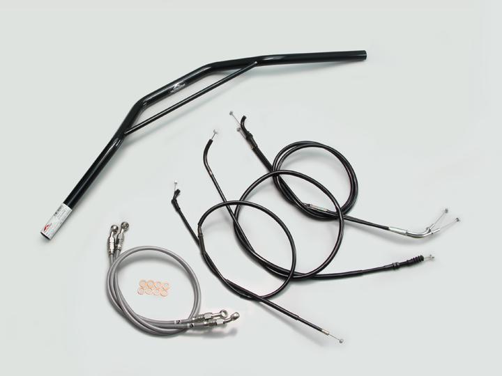 バイク用品 ハンドルハリケーン HURRICANE トラッカースペシャル ﾌﾞﾘｯｼﾞ付 ﾊﾝﾄﾞﾙSETH707-034B 4936887996999取寄品｜バイク用品はとやグループ2号店