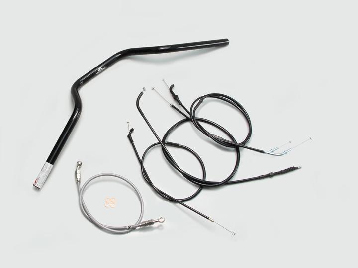 バイク用品 ハンドルハリケーン HURRICANE ヨーロピアン3型 ハンドルSETH710-072B 4936887934175取寄品|バイク用品はとやグループ2号店