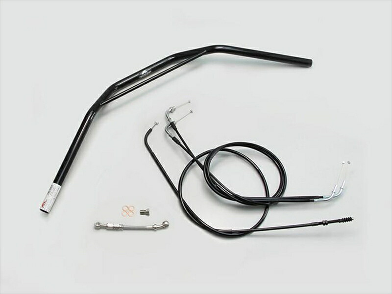 バイク用品 ハンドルハリケーン HURRICANE トラッカーHIGH ブリッジ付 ハンドルSETH717-031B 4936887021097取寄品|バイク用品はとやグループ2号店