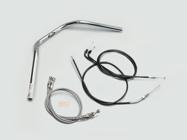 バイク用品 ハンドル ハリケーン HURRICANE ナロー２型 ハンドルSET H011-046C 4936887971965 取寄品