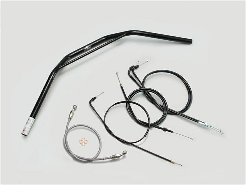 バイク用品 ハンドルハリケーン HURRICANE トラッカーHIGH ブリッジ付 ハンドルSETH012-031B 4936887624120取寄品｜バイク用品はとやグループ2号店