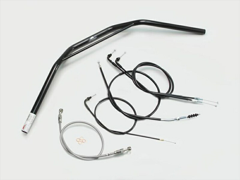 バイク用品 ハンドルハリケーン HURRICANE トラッカーHIGH ブリッジ付 ハンドルSETH016-031B 4936887729313取寄品|バイク用品はとやグループ2号店
