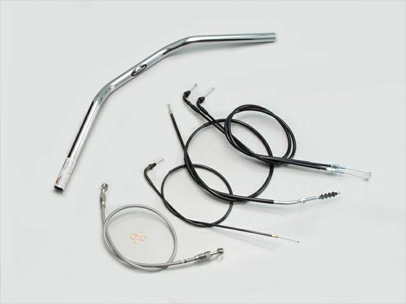 バイク用品 ハンドル ハリケーン HURRICANE フラットコンチ２型 ハンドルSET H028-062C 4936887014600 取寄品