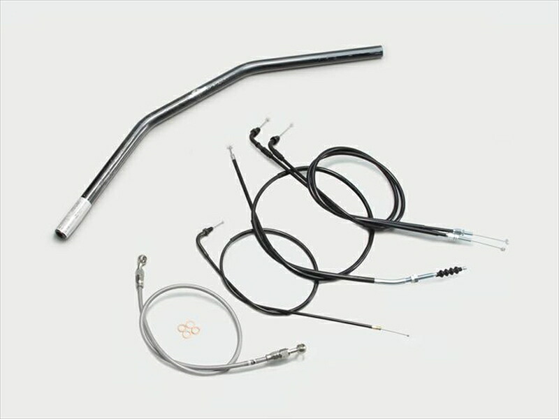 バイク用品 ハンドルハリケーン HURRICANE フラット2型 ハンドルSETH028-008B 4936887014891取寄品|バイク用品はとやグループ2号店