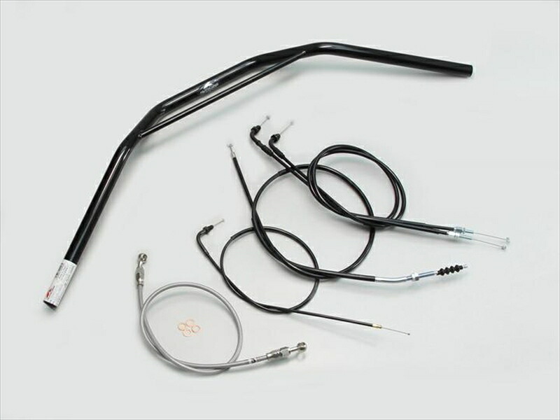 バイク用品 ハンドルハリケーン HURRICANE トラッカーHIGH ブリッジ付 ハンドルSETH028-031B 4936887014945取寄品｜バイク用品はとやグループ2号店