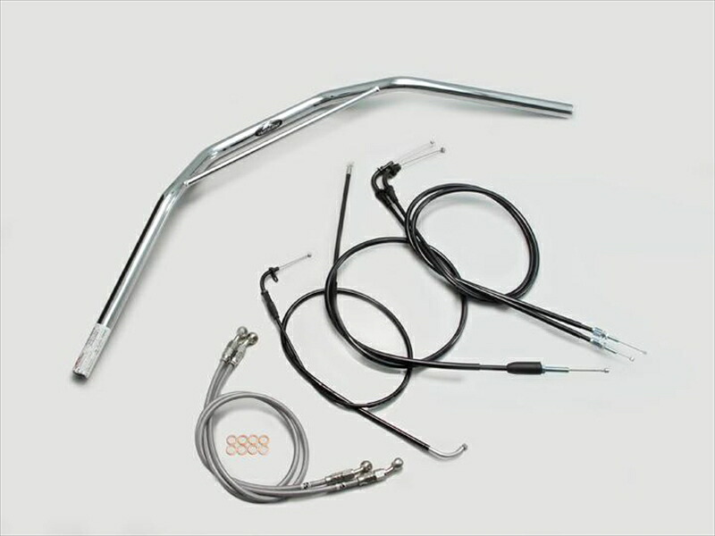 バイク用品 ハンドルハリケーン HURRICANE トラッカーHIGH ブリッジ付 ハンドルSETH502-031C 4936887692860取寄品｜バイク用品はとやグループ2号店