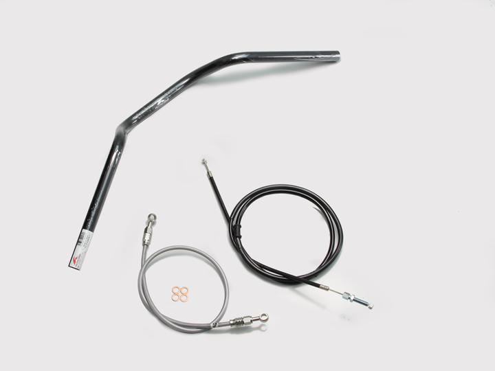 バイク用品 ハンドル ハリケーン HURRICANE ヨーロピアン２型 ハンドルSET H501-071B 4936887992670 取寄品