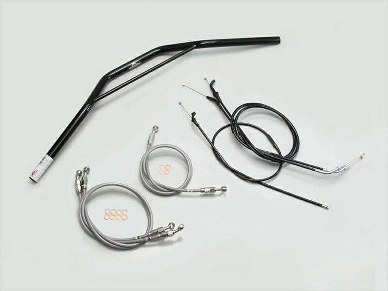 バイク用品 ハンドルハリケーン HURRICANE トラッカースペシャル ブリッジ付 ハンドルSETH702-034B 4936887671131取寄品|バイク用品はとやグループ2号店