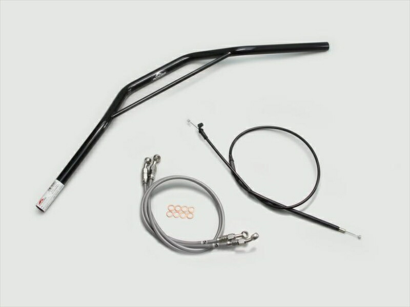 バイク用品 ハンドルハリケーン HURRICANE トラッカースペシャル ブリッジ付 ハンドルSETH703-034B 4936887797152取寄品|バイク用品はとやグループ2号店