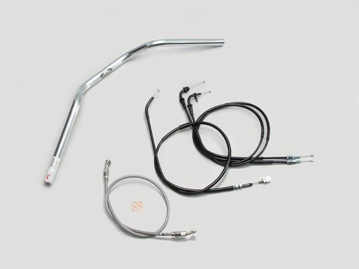 バイク用品 ハンドル ハリケーン HURRICANE ヨーロピアン２型 ハンドルSET H506-071C 4936887977059 取寄品
