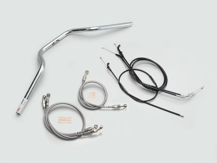 バイク用品 ハンドルハリケーン HURRICANE ヨーロピアン3型 ハンドルSETH702-072C 4936887992144取寄品|バイク用品はとやグループ2号店