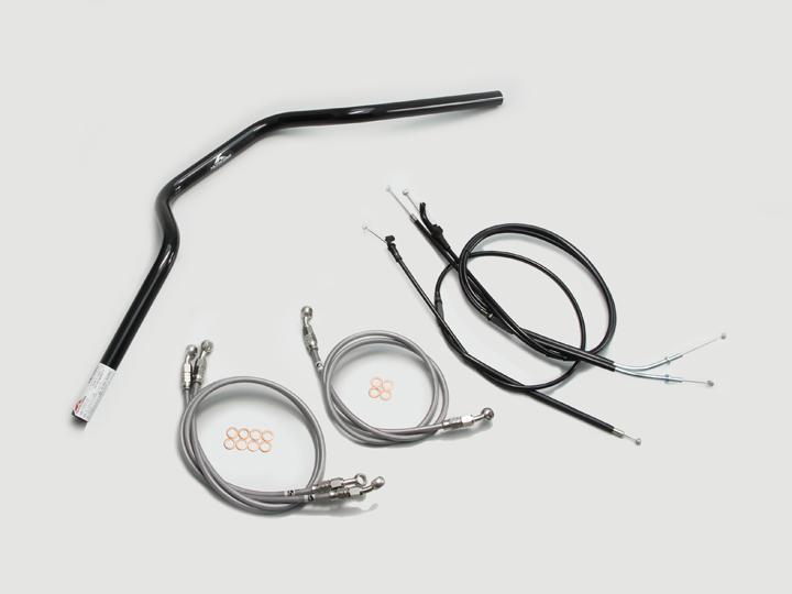 バイク用品 ハンドルハリケーン HURRICANE ヨーロピアン3型 ハンドルSETH703-072B 4936887998887取寄品|バイク用品はとやグループ2号店
