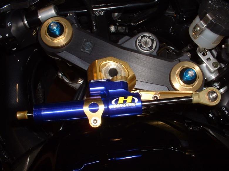 バイク用品 ハンドルHYPERPRO ハイパープロ CNCステダンステーSET 75mm GLD GSX-R1000 01-0222115015 4538792052052|バイク用品はとやグループ2号店